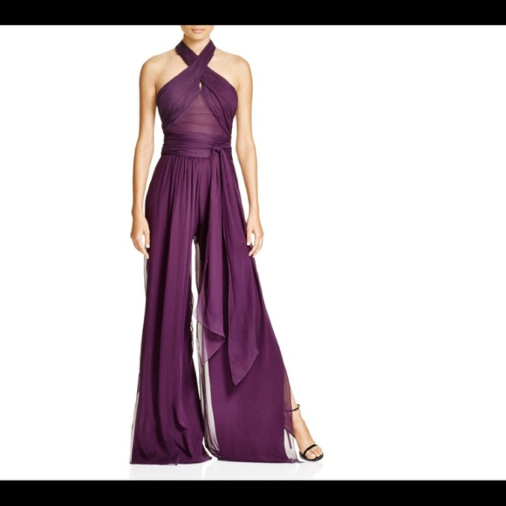 Rachel Zoe Halter Gathered Jumpsuit Robbins Size 2